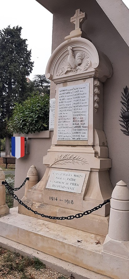 Visite du monument aux morts de Pibrac